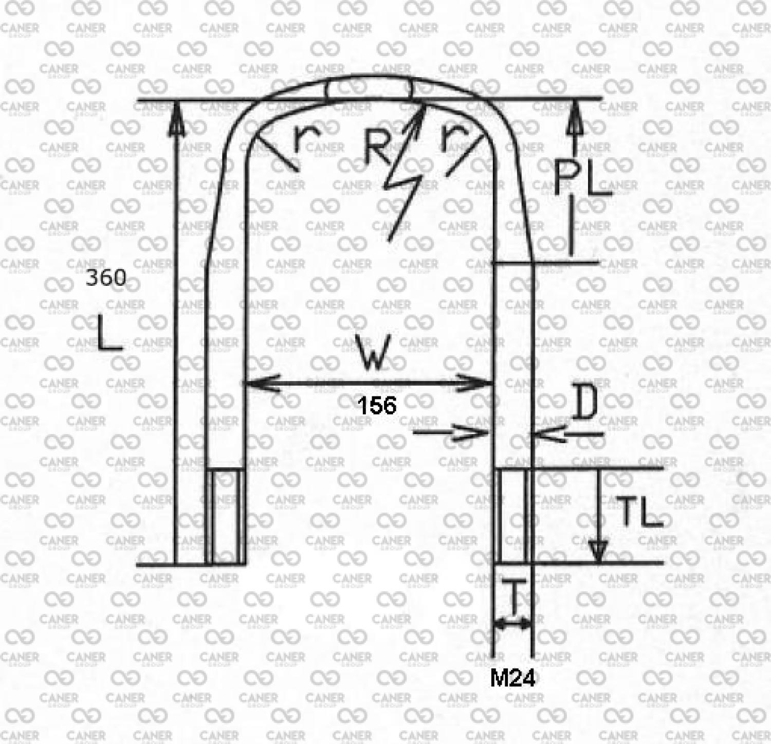 MERCEDES TRAVEGO ARKA BAĞLANTI 24MM 36 CM -