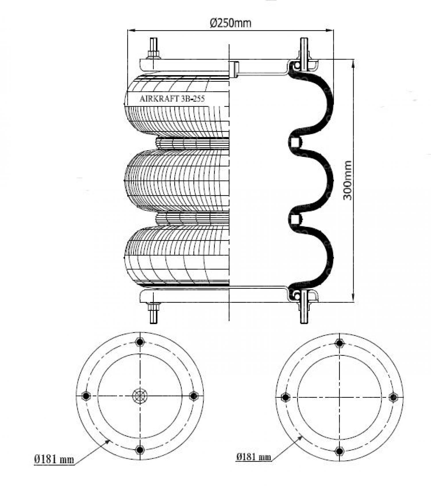 3B 255 AİRKRAFT; ÜÇ BOĞUMLU GERME SAÇLI MAKİNA KÖRÜĞÜ-